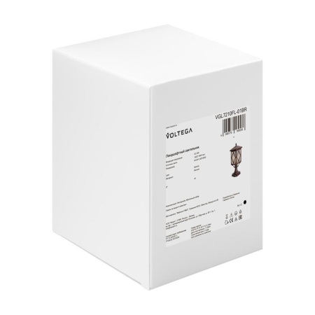 Светильник Heim 1х40Вт E27 IP44 ландшафтный Voltega VGL7210FL-01BR