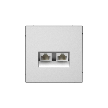 Розетка компьютерная 2-м ArtGallery RJ45 + RJ45 кат.5E механизм сталь SE GAL000985 Розетка компьютерная 2-м ArtGallery RJ45 + RJ45 кат.5E механизм сталь SE GAL000985