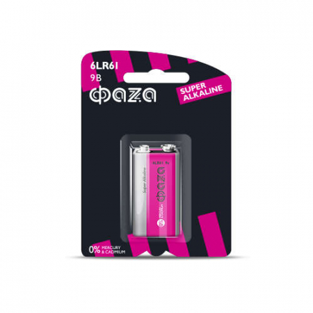 Элемент питания алкалиновый "крона" 6LR61 9В Super Alkaline BL-1 ФАZА 2858412 Элемент питания алкалиновый "крона" 6LR61 9В Super Alkaline BL-1 ФАZА 2858412