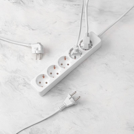 Удлинитель 5х5м с заземл. 3х0.75 бел. PROCONNECT 13-4213