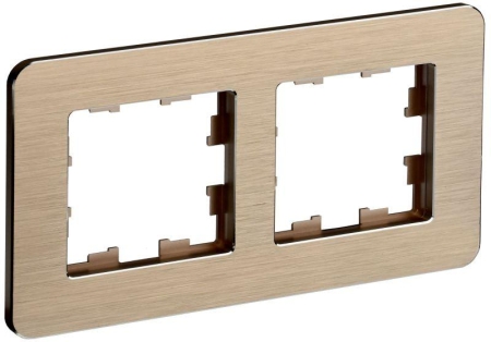 Рамка 2-м BRITE РУ-2-1-Бр метал. шампань RE AL IEK BR-M22-M-21-K37 Рамка 2-м BRITE РУ-2-1-Бр метал. шампань RE AL IEK BR-M22-M-21-K37