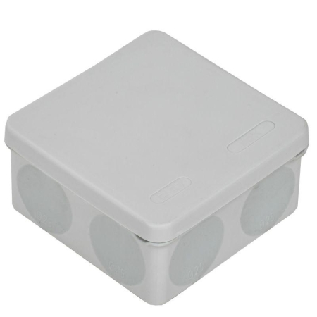 Коробка распаячная ОП КМ42455 100х100х50мм IP67 8 вводов сер. IEK UKO21-100-100-050-K41-66