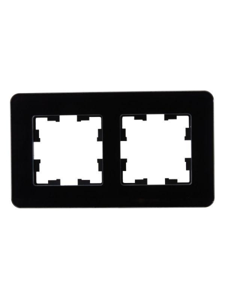 Рамка 2-м BRITE РУ-2-2-Бр стекло черн. RE IEK BR-M22-G-41-K02