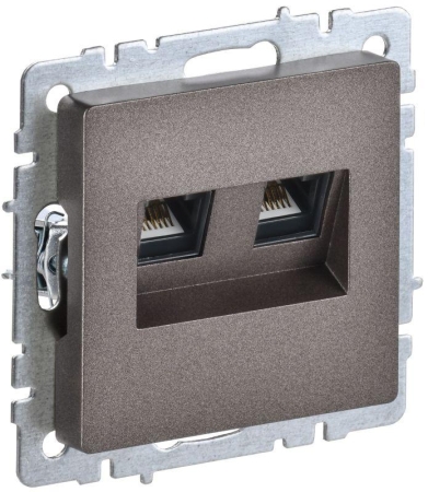 Розетка компьютерная двойн. СП RJ45 кат.6 BRITE РК11-2-БрТБ механизм бронза IEK BR-K20-2-K45 Розетка компьютерная двойн. СП RJ45 кат.6 BRITE РК11-2-БрТБ механизм бронза IEK BR-K20-2-K45