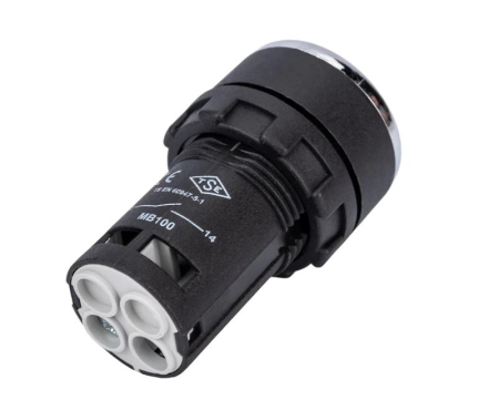 Кнопка нажимная моноблочная 22мм IP 40 1НО EMAS MB100DM Кнопка нажимная моноблочная 22мм IP 40 1НО EMAS MB100DM