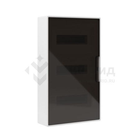 Щиток настенный Фрейм (FRAME) ЩРн-п-36 36мод. IP41 с тонированной дверцей с шинами PEN 2шт 8 отверст. + 2шт 10 отверст. бел. DKC F36W1WD