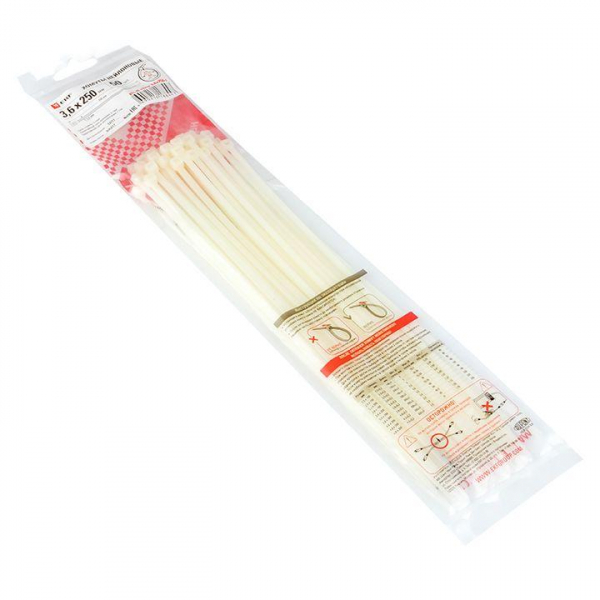 Хомут P6.6 3.6х250 FlexLock стандартный бел. (уп.100шт) PROxima EKF plc-fl-ctsw-3.6x250 Хомут P6.6 3.6х250 FlexLock стандартный бел. (уп.100шт) PROxima EKF plc-fl-ctsw-3.6x250