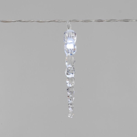 Гирлянда светодиодная "Сосульки" 1.5м 10LED бел. 0.1Вт IP20 провод ПВХ прозр. элементы питания 2хAA (не в компл.) Neon-Night 303-094