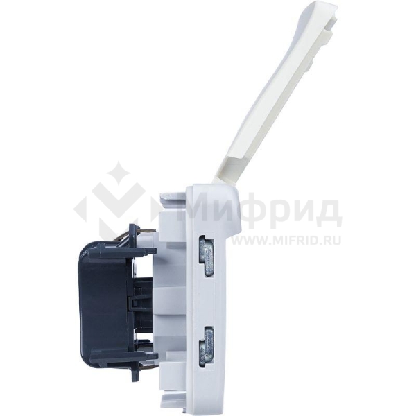 Розетка 1-м СП Plexo 16А IP55 2P+E с заземл. с крышкой немецк. стандарт винтов. клеммы механизм бел. Leg 069639