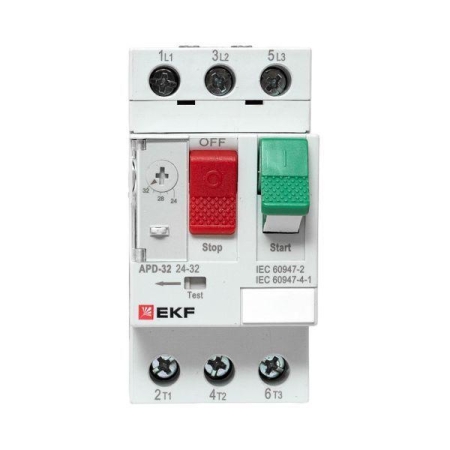 Выключатель автоматический для защиты двигателя АПД-32 24-32А EKF apd-me-32 Выключатель автоматический для защиты двигателя АПД-32 24-32А EKF apd-me-32