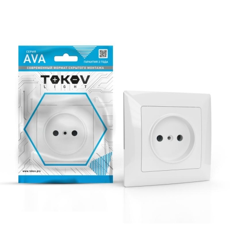 Розетка 1-м СП AVA 16А IP20 без заземл. без защ. шторок в сборе бел. TOKOV LIGHT TKL-AV-R1F-C01 Розетка 1-м СП AVA 16А IP20 без заземл. без защ. шторок в сборе бел. TOKOV LIGHT TKL-AV-R1F-C01