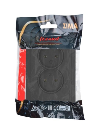 Розетка 2-мест. с/з СП ZIMA IP20 16А ПБТ безвинт. зажим черн. бархат LEZARD 704-4200-127BQC Розетка 2-мест. с/з СП ZIMA IP20 16А ПБТ безвинт. зажим черн. бархат LEZARD 704-4200-127BQC
