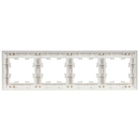 Рамка 4-м BRITE РУ-4-БрАБ арктич. бел./бел. IEK BR-M42-12-K91