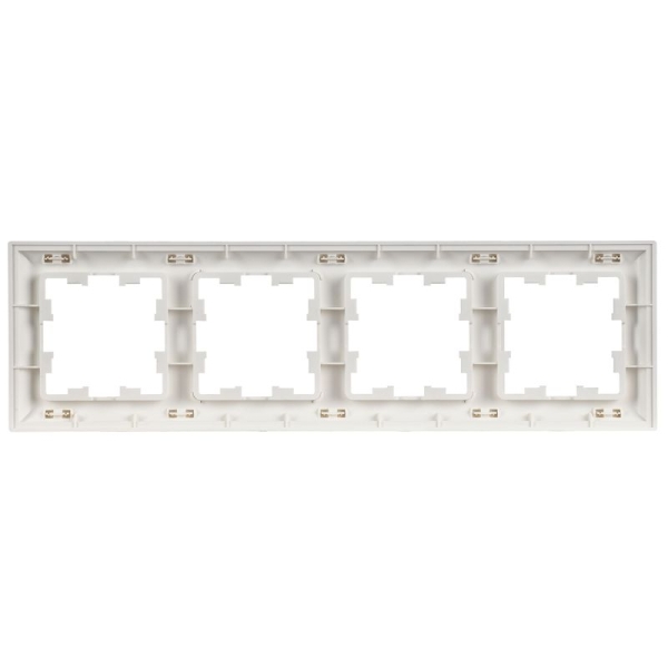 Рамка 4-м BRITE РУ-4-БрАБ арктич. бел./бел. IEK BR-M42-12-K91