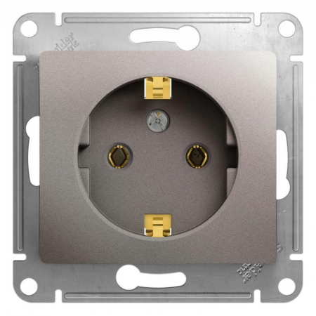 Розетка 1-м СП Glossa 16А IP20 250В с заземл. механизм платина SE GSL001243 Розетка 1-м СП Glossa 16А IP20 250В с заземл. механизм платина SE GSL001243