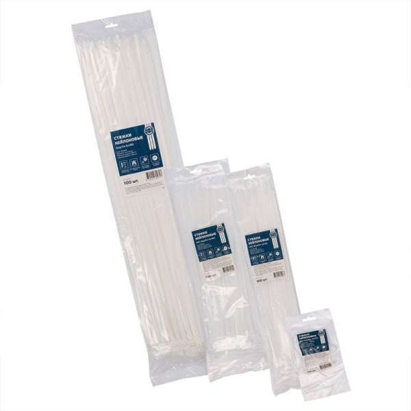 Хомут нейлоновый НСС "EasyFix" 4х300 бел. (уп.100шт) Fortisflex 84804