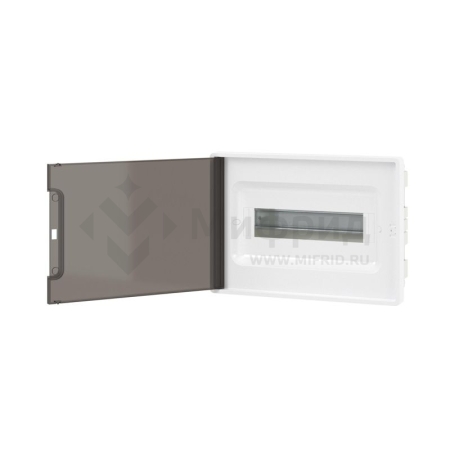 Щиток встраиваемый Фрейм (FRAME) 12мод с тонированной дверцей с 2 шинами PEN на 6 и 8 отверст. бел. DKC F12B1WD