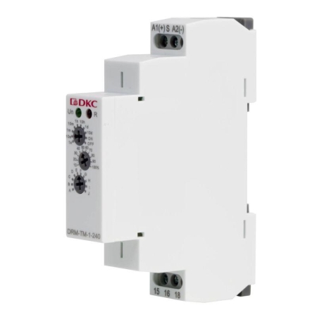 Реле времени многофункциональное конфигурация контакта 1CO AС/DC 12-240В DKC DRM-TM-1-240