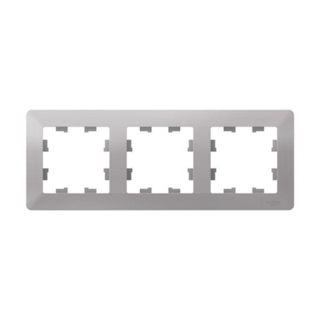 Рамка 3-м AtlasDesign Air алюм./дым. черн. SE ATN220303