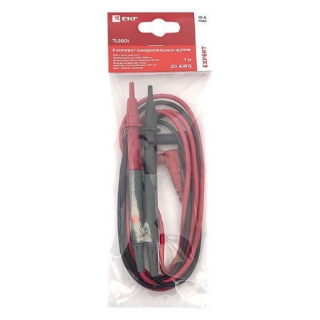 Комплект измерительных щупов TL3001 (1м) (20AWG) Expert EKF TL3001 Комплект измерительных щупов TL3001 (1м) (20AWG) Expert EKF TL3001