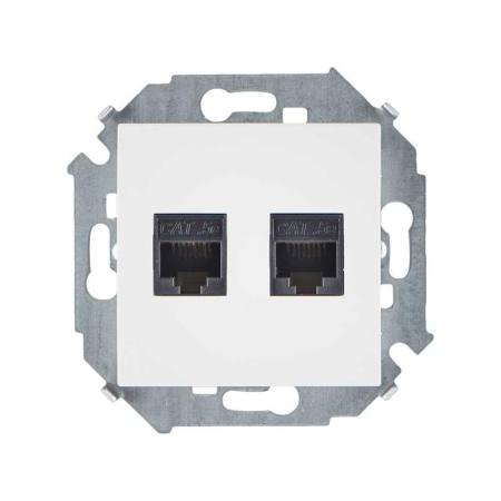 Розетка компьютерная 2-м Simon 15 RJ45 кат.5E AMP механизм бел. Simon 1591552-030 Розетка компьютерная 2-м Simon 15 RJ45 кат.5E AMP механизм бел. Simon 1591552-030