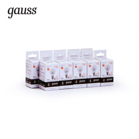 Лампа светодиодная Elementary 12Вт P45 шар 3000К тепл. бел. E14 880лм GAUSS 53112 Лампа светодиодная Elementary 12Вт P45 шар 3000К тепл. бел. E14 880лм GAUSS 53112
