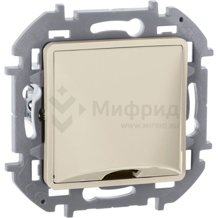Вывод кабеля СП Inspiria IP20 с зажимом для крепления механизм сл. кость IEK 673891