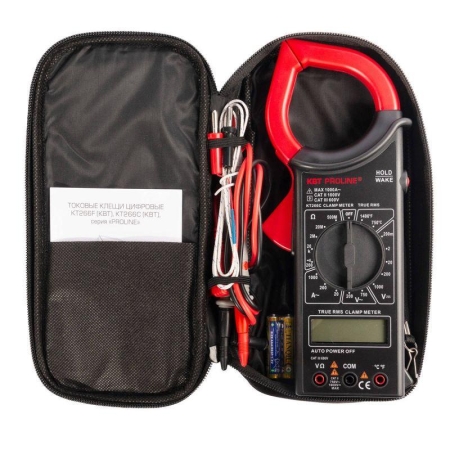 Клещи токовые цифровые KT 266C "PROLINE" КВТ 79132 Клещи токовые цифровые KT 266C "PROLINE" КВТ 79132