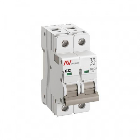 Выключатель автоматический модульный 2п C 32А 6кА AV-6 AVERES EKF mcb6-2-32C-av Выключатель автоматический модульный 2п C 32А 6кА AV-6 AVERES EKF mcb6-2-32C-av