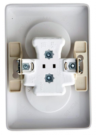 Розетка 2-м СП Хит 16А IP21 250В без заземл. без защ. шторок бел. SE RS16-235-B Розетка 2-м СП Хит 16А IP21 250В без заземл. без защ. шторок бел. SE RS16-235-B