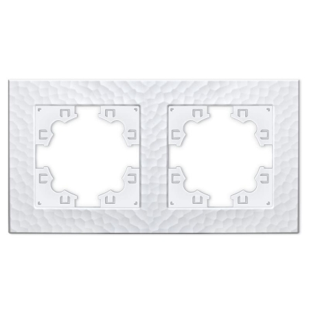 Рамка 2-м Афина фактурная универс. бел.Universal A10044 Рамка 2-м Афина фактурная универс. бел.Universal A10044