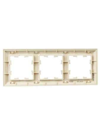 Рамка 3-м BRITE РУ-3-Бр беж./жемчуж. IEK BR-M32-12-1-K10