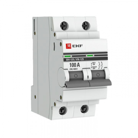 Выключатель нагрузки 2п 100А ВН-125 PROxima EKF SL125-2-100-pro Выключатель нагрузки 2п 100А ВН-125 PROxima EKF SL125-2-100-pro