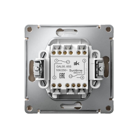 Переключатель 2-кл. ArtGallery 10AX быстрозажим. клем. механизм песочн. SE GAL001265S