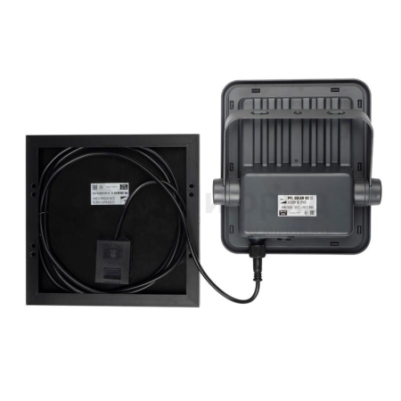 Прожектор светодиодный PFL SOLAR 02 50 6500К GR IP65 ДО с солнечн. панелью и пультом Pro+ JazzWay 5058460
