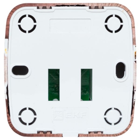 Розетка компьютерная 1-м ОП Минск RJ45 1А 120В темн. дерево EKF EGK01-035-40