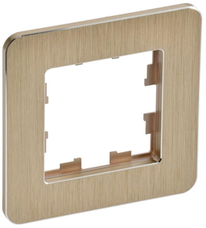 Рамка 1-м BRITE РУ-1-1-Бр метал. шампань RE AL IEK BR-M12-M-21-K37 Рамка 1-м BRITE РУ-1-1-Бр метал. шампань RE AL IEK BR-M12-M-21-K37