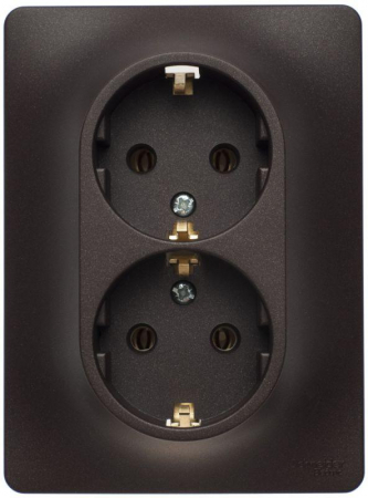Розетка 2-м Glossa 16А с заземл. в сборе шоколад SE GSL000824 Розетка 2-м Glossa 16А с заземл. в сборе шоколад SE GSL000824
