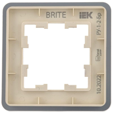 Рамка 1-м BRITE РУ-1-2-Бр стекло песчан. RE IEK BR-M12-G-41-K98 Рамка 1-м BRITE РУ-1-2-Бр стекло песчан. RE IEK BR-M12-G-41-K98