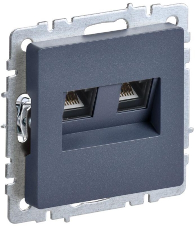 Розетка компьютерная двойн. СП RJ45 кат.6 BRITE РК11-2-БрМ механизм маренго IEK BR-K20-2-K35 Розетка компьютерная двойн. СП RJ45 кат.6 BRITE РК11-2-БрМ механизм маренго IEK BR-K20-2-K35