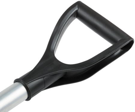 Лопата для уборки снега "Актив-Авто" 365х260х900мм укороченный съемный алюм. черенок; пластик. 68106