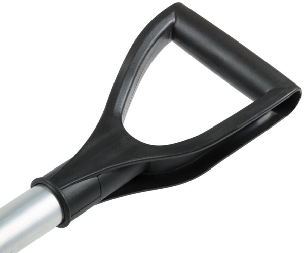 Лопата для уборки снега "Актив-Авто" 365х260х900мм укороченный съемный алюм. черенок; пластик. 68106