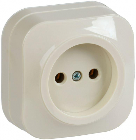 Розетка 1-м ОП GLORY РС20-2-ХК 10А без заземл. крем. IEK ERH10-K33-10 Розетка 1-м ОП GLORY РС20-2-ХК 10А без заземл. крем. IEK ERH10-K33-10