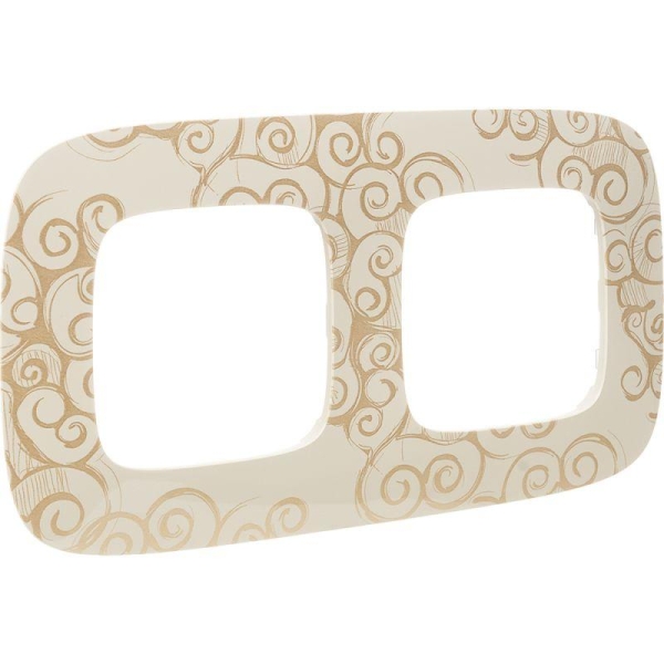 Рамка 2-м Valena Allure универсальная нарцисс золото Leg 754352 Рамка 2-м Valena Allure универсальная нарцисс золото Leg 754352