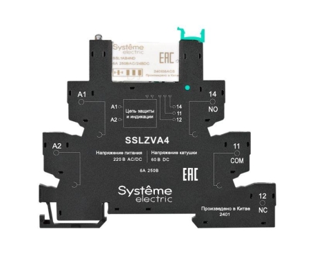 Модуль релейный 1CO 6А 60В DC винтовой зажим SE SSL1PVFU