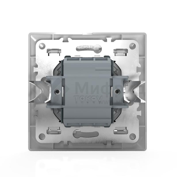 Выключатель 2-кл. СП AVA 10А IP20 с индикатором в сборе бел. TOKOV ELECTRIC TKL-AV-V2IF-C01