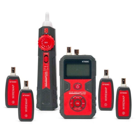 LAN-тестер кабельный с PoE KT 858C PROLINE КВТ 86210 LAN-тестер кабельный с PoE KT 858C PROLINE КВТ 86210