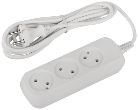 Удлинитель 3х3м без заземл. ПВС 2х0.75 UDL-10-330 Greenline Эра Б0065072