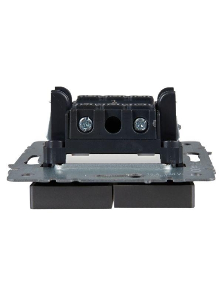 Выключатель 2-кл. СП BRITE ВС10-2-1-БрС 10А с индик. механизм сталь IEK BR-V20-1-10-K46