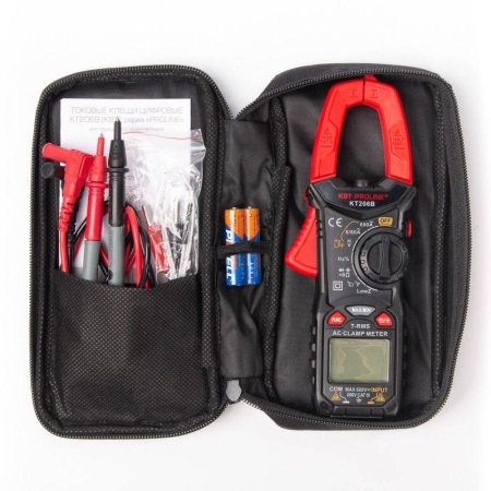 Клещи токовые цифровые "PROLINE" KT 206B КВТ 79130 Клещи токовые цифровые "PROLINE" KT 206B КВТ 79130